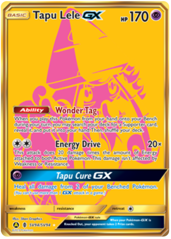 Tapu Lele GX - Gold Card - Hidden Fates - SV94/SV94 - PokeRand