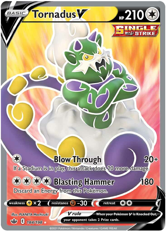 Tornadus V - Full Art - (184/198) - Chilling Reign - PokeRand