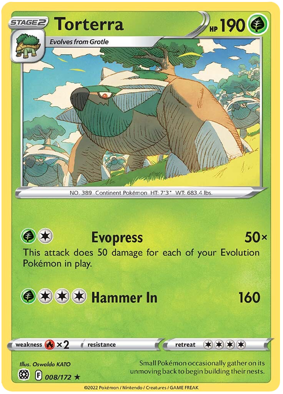 Torterra - Holo - Brilliant Stars - 008/172 - PokeRand