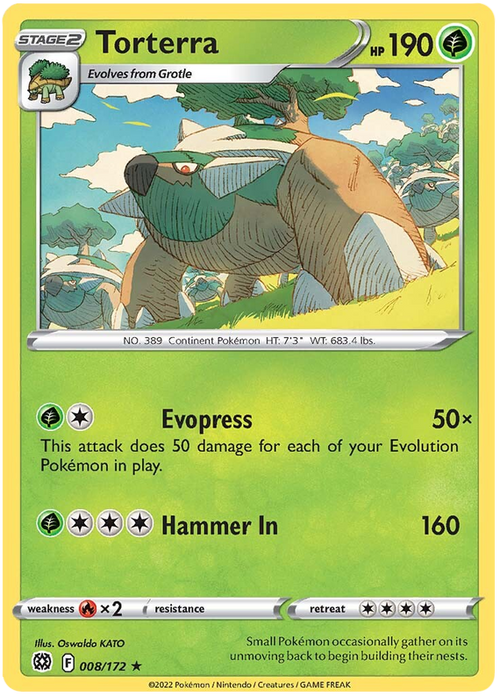 Torterra - Holo - Brilliant Stars - 008/172 - PokeRand