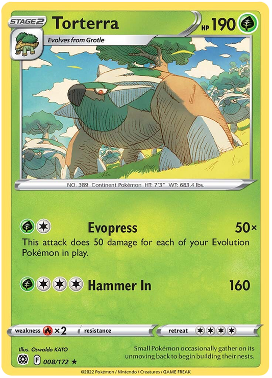 Torterra - Holo - Brilliant Stars - 008/172 - PokeRand