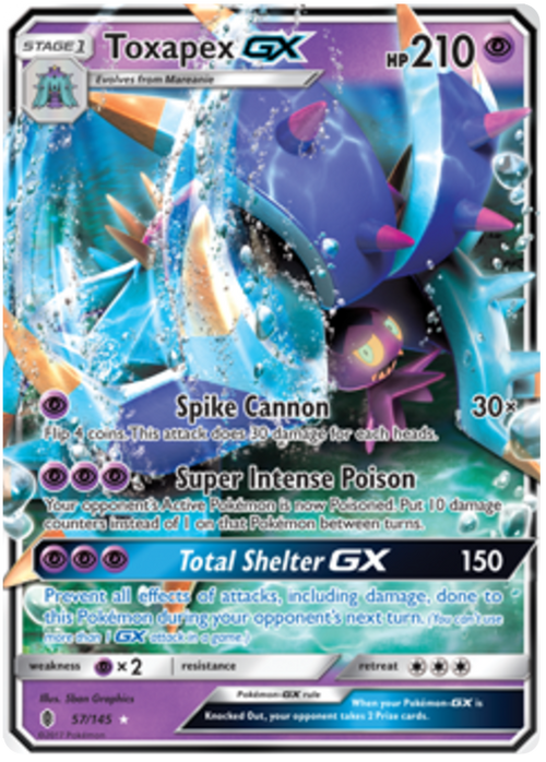 Toxapex GX - Guardians Rising - 57/145 - PokeRand