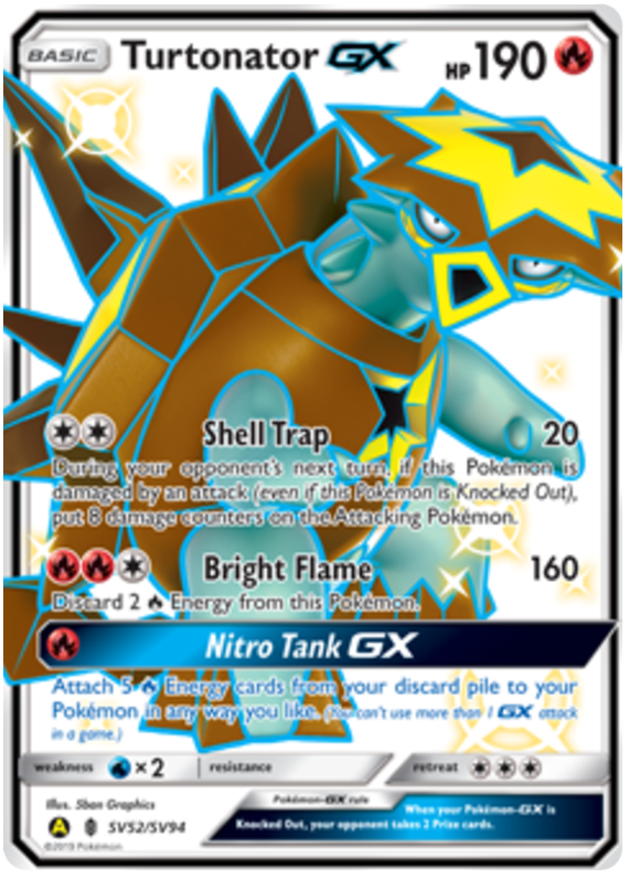 Turtonator GX (SV52/SV94) - Hidden Fates (Shiny Vault) - PokeRand