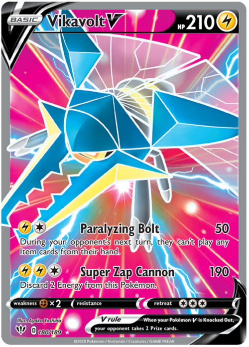 Vikavolt V Full Art (180/189) - Darkness Ablaze - PokeRand