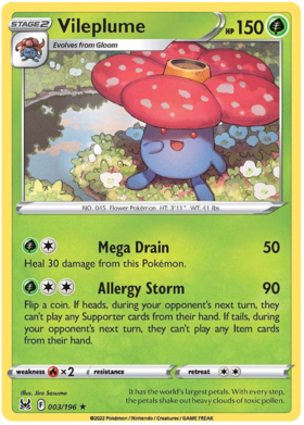 Vileplume - Holo - Lost Origin - 003/196 - PokeRand