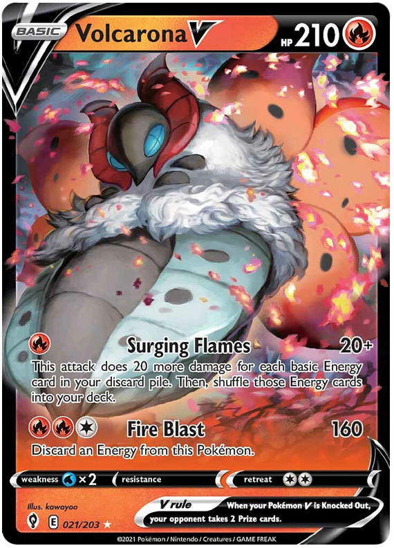 (021/203) Volcarona - V - Evolving Skies - PokeRand