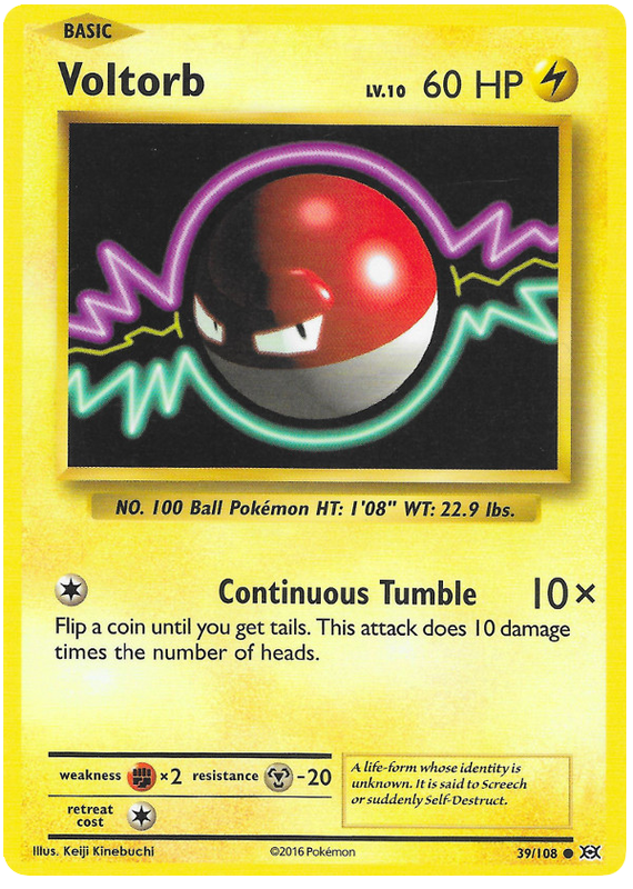 Voltorb - Reverse Holo - (39/108) - Evolutions - PokeRand