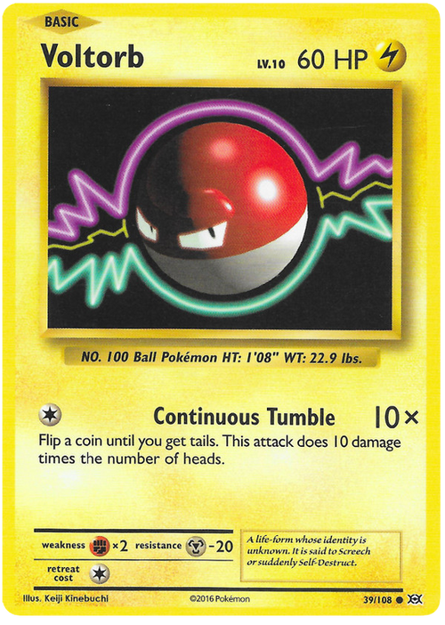 Voltorb - Reverse Holo - (39/108) - Evolutions - PokeRand