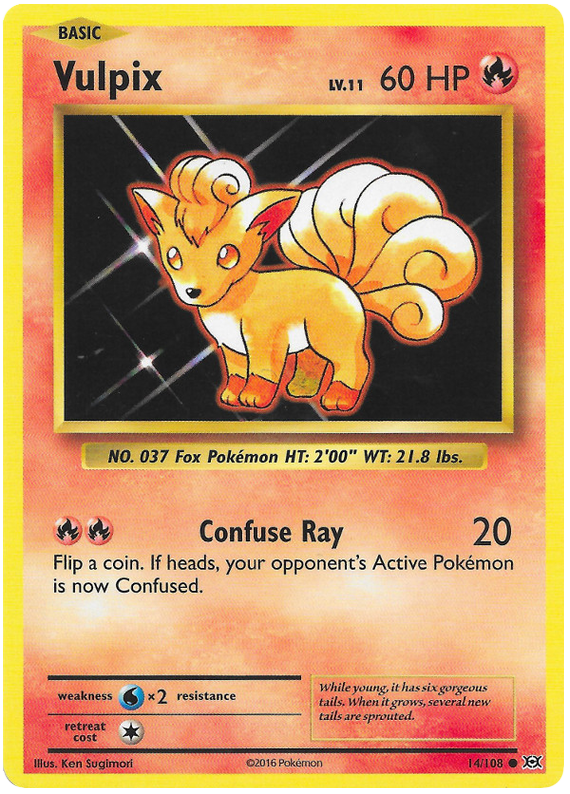 Vulpix - Reverse Holo - (14/108) - Evolutions - PokeRand