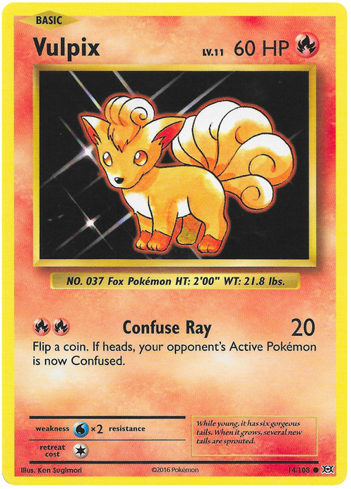 Vulpix - Reverse Holo - (14/108) - Evolutions - PokeRand