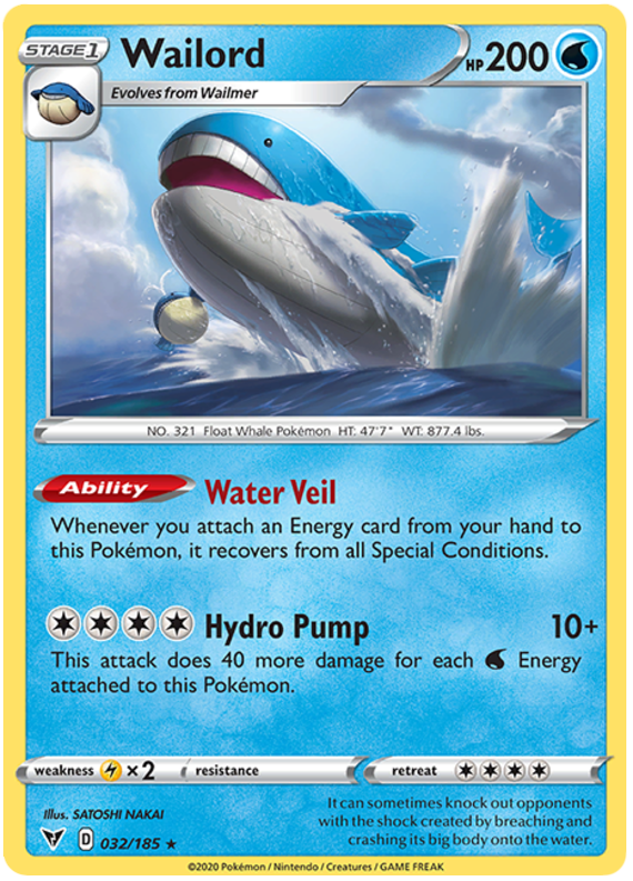 Reverse Holo (032/185) Wailord - Vivid Voltage - PokeRand