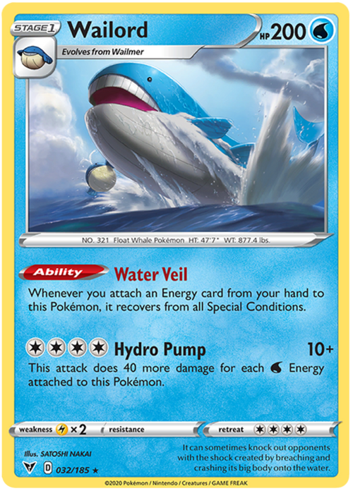 Reverse Holo (032/185) Wailord - Vivid Voltage - PokeRand