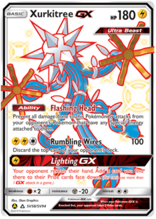 Xurkitree GX (SV58/SV94) - Hidden Fates (Shiny Vault) - PokeRand