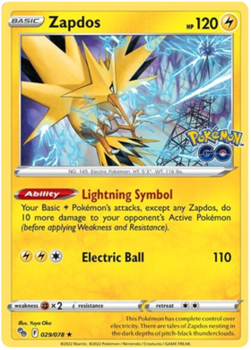 (029/078) Zapdos - Holo - Pokemon GO - PokeRand