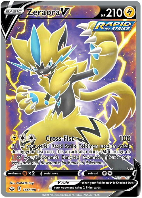 Zeraora V - Full Art - (165/198) - Chilling Reign - PokeRand