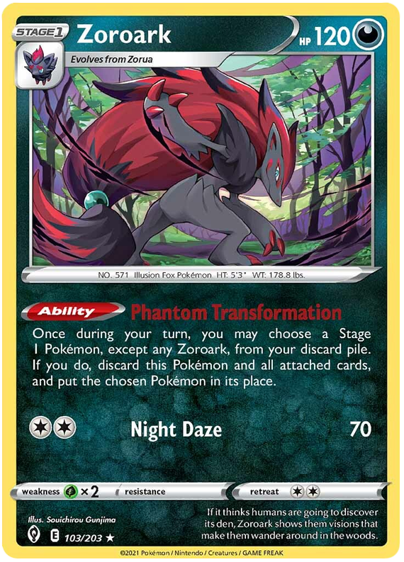 (103/203) Zoroark - Holo - Evolving Skies - PokeRand