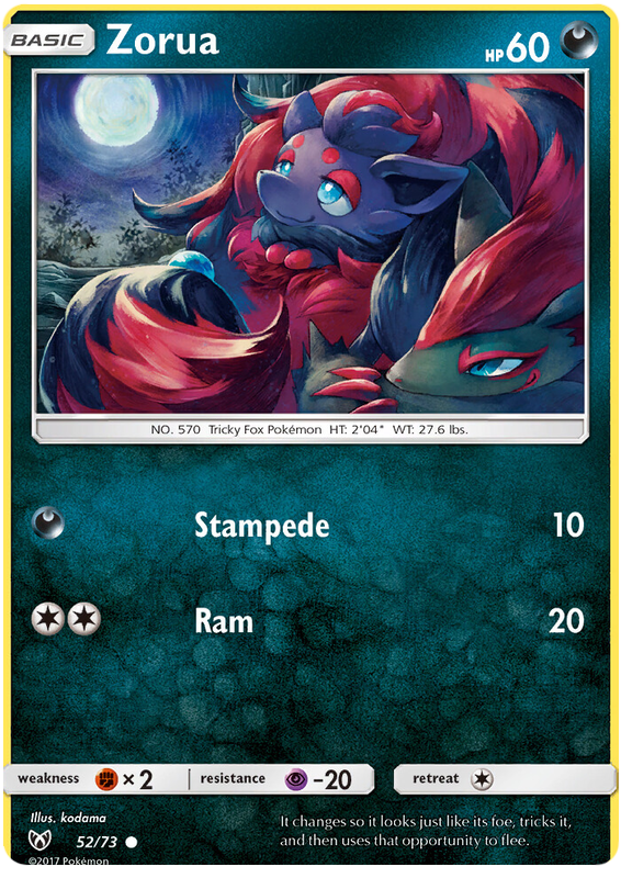 Zorua (Rev. Holo - 52/73) - Shining Legends - PokeRand