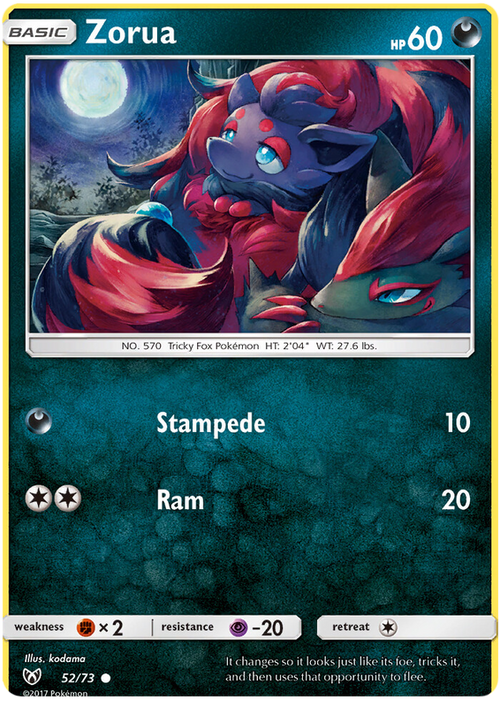 Zorua (Rev. Holo - 52/73) - Shining Legends - PokeRand