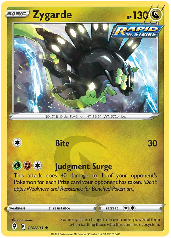 (118/203) Zygarde - Holo - Evolving Skies - PokeRand