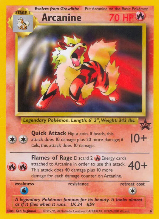 Arcanine WOTC Promo - Non Holo - 6 - PokeRand