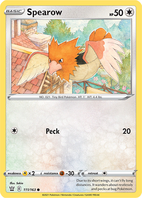 (111/163) Spearow - Common - Battle Styles - PokeRand