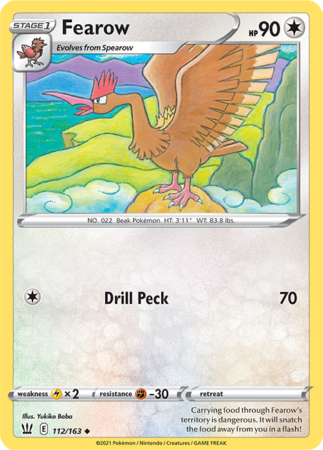 (112/163) Fearow - Uncommon - Battle Styles - PokeRand