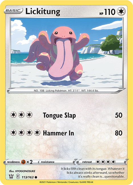 (113/163) Lickitung - Common - Battle Styles - PokeRand