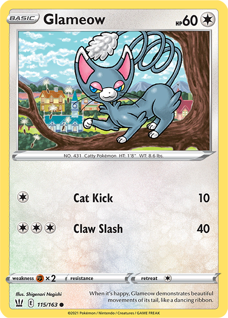 (115/163) Glameow - Common - Battle Styles - PokeRand