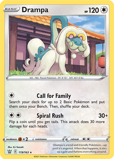 (119/163) Drampa - Rare - Battle Styles - PokeRand