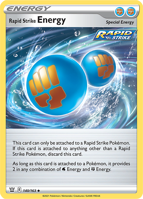 (140/163) Rapid Strike Energy - Uncommon - Battle Styles - PokeRand