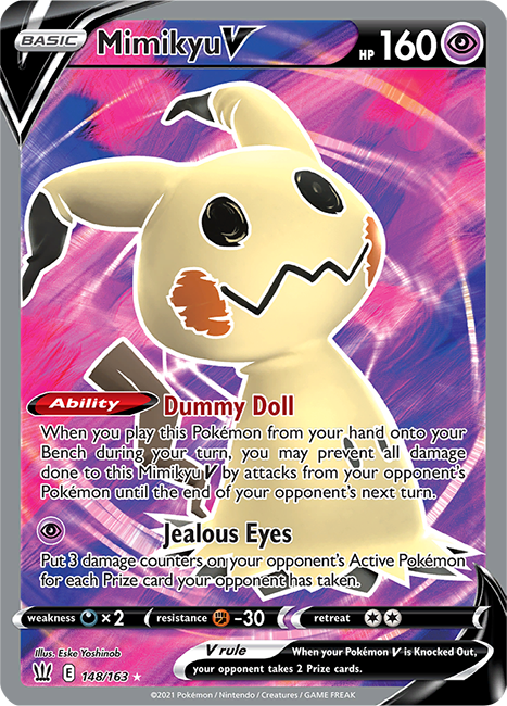 (148/163) Mimikyu - Full Art - Battle Styles - PokeRand