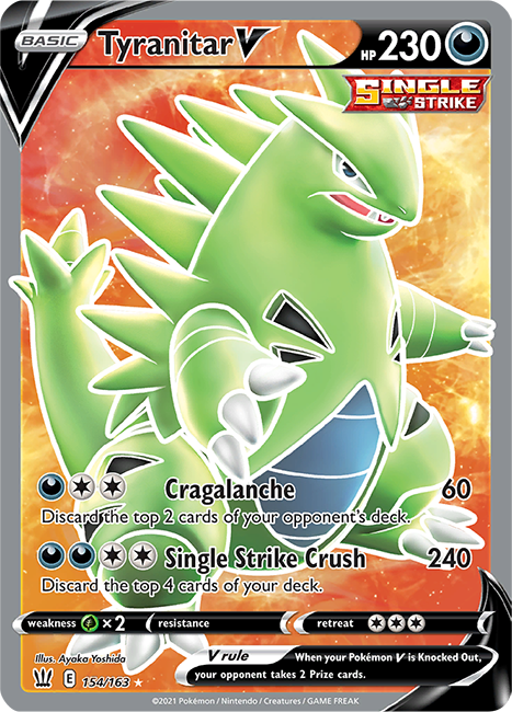 (154/163) Tyranitar V - Full Art - Battle Styles - PokeRand