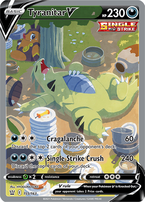 (155/163) Tyranitar V - Alternative Art - Battle Styles - PokeRand