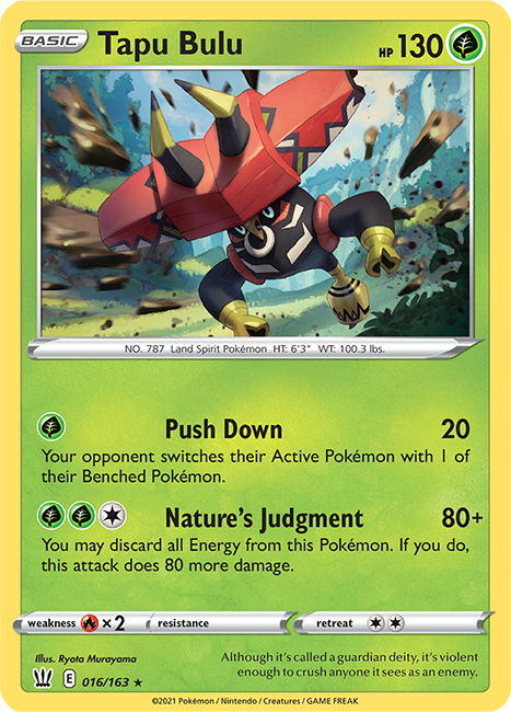 (016/163) Tapu Bulu - Holo - Battle Styles - PokeRand