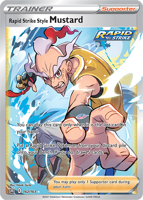 (162/163) Rapid Strike Style Mustard - Full Art - Battle Styles - PokeRand