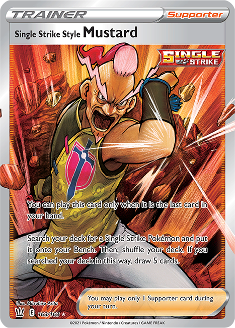 (163/163) Single Strike Style Mustard - Full Art - Battle Styles - PokeRand