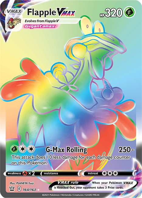 (164/163) Flapple Vmax - Secret Rare - Battle Styles - PokeRand