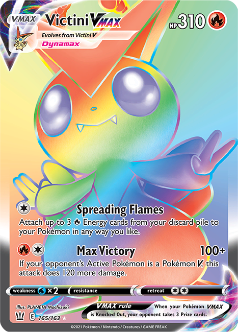 (165/163) Victini Vmax - Secret Rare - Battle Styles - PokeRand