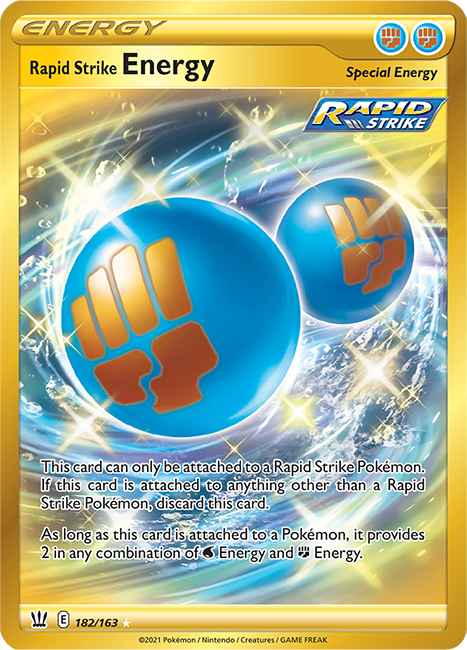 (182/163) Rapid Strike Energy - Secret Rare - Battle Styles - PokeRand
