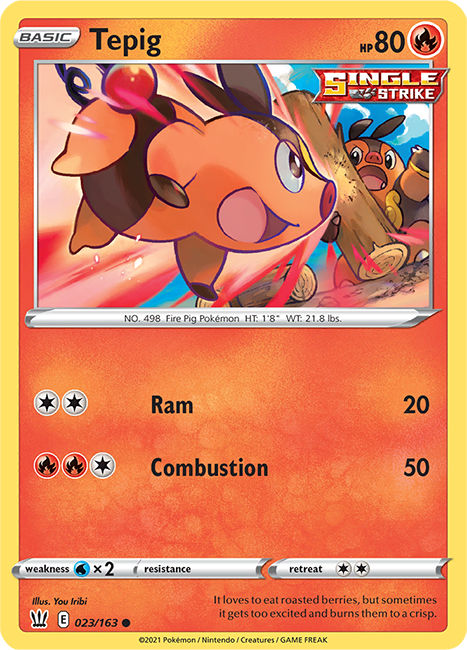 (023/163) Tepig - Common - Battle Styles - PokeRand