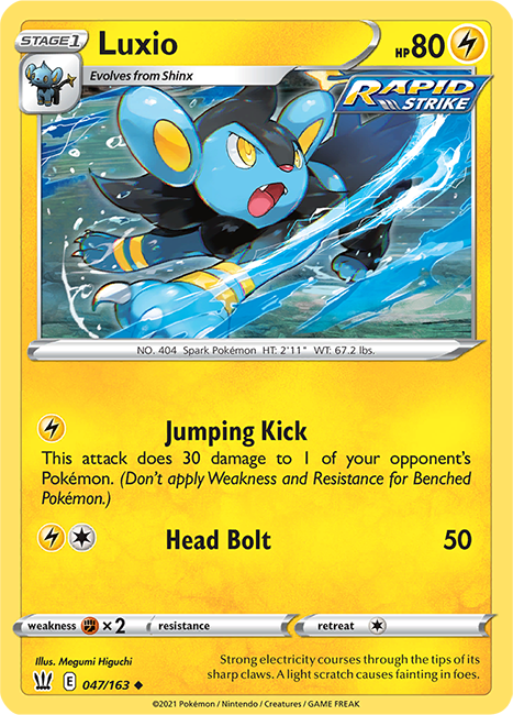 (047/163) Luxio - Uncommon - Battle Styles - PokeRand