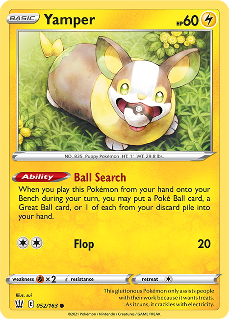 (052/163) Yamper - Common - Battle Styles - PokeRand