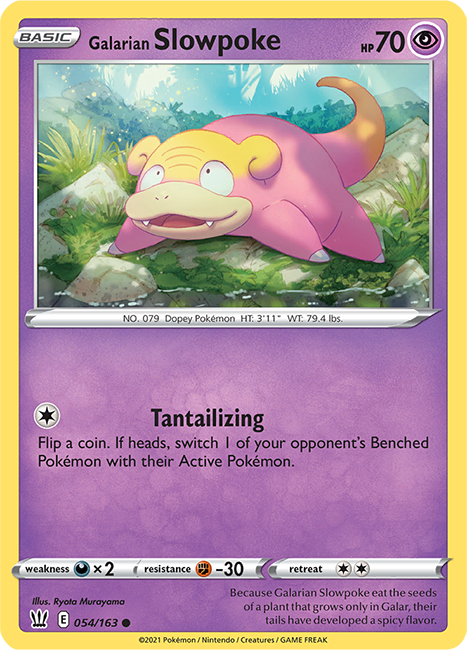 (054/163) Galarian Slowpoke - Common - Battle Styles - PokeRand