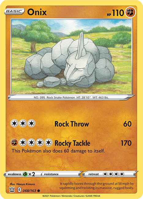 (068/163) Onix - Common - Battle Styles - PokeRand