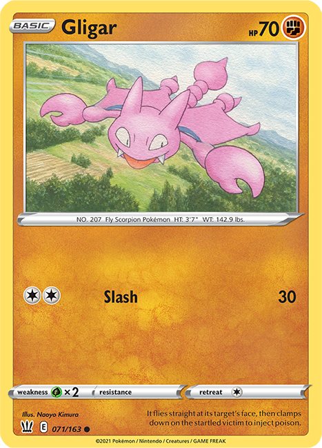 (071/163) Gligar - Common - Battle Styles - PokeRand