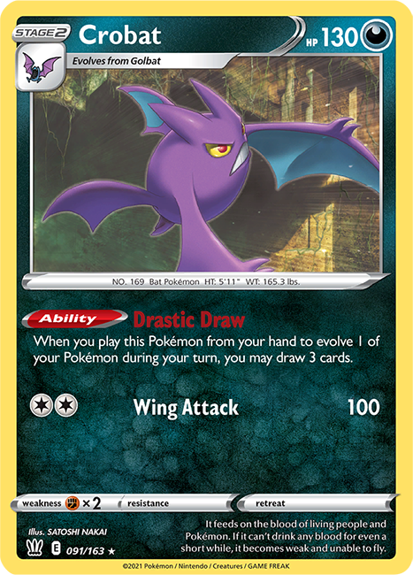 (091/163) Crobat - Holo - Battle Styles - PokeRand