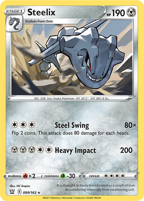 (099/163) Steelix - Holo - Battle Styles - PokeRand