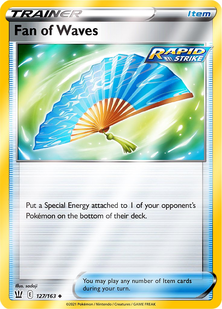 Reverse Holo (127/163) Fan of Waves - Battle Styles