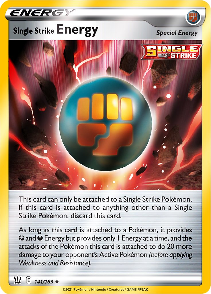 Reverse Holo (141/163) Single Strike Energy - Battle Styles