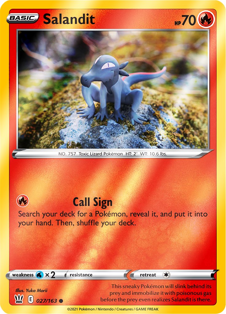 Reverse Holo (027/163) Salandit - Battle Styles